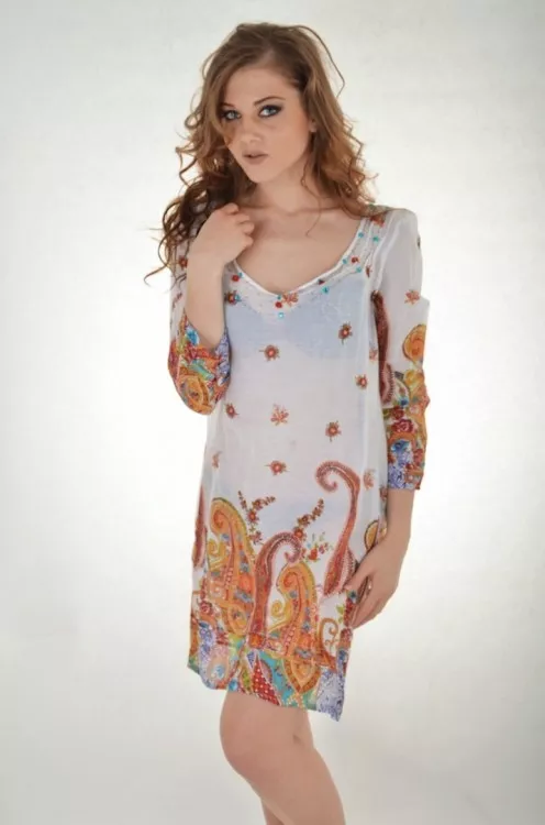 Женская туника для пляжа с длинным рукавом Iconique KA 3105 - фото №2